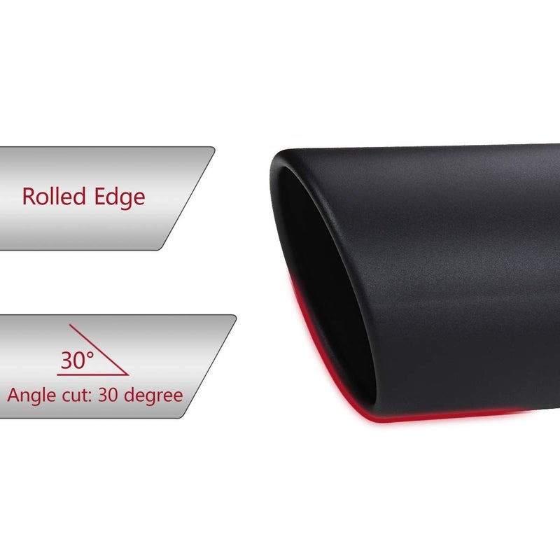 LCGP 5" Inlet Exhaust Tip, 6" Outlet 15" Long Bolt On Stainless Steel Diesel Exhaust Tailpipe Black - Image 5
